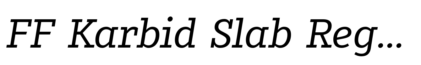 FF Karbid Slab Regular Italic